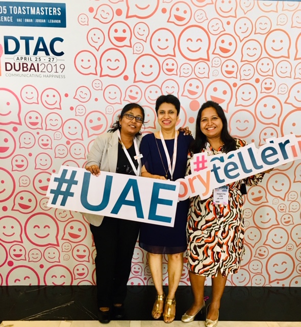 Parmita Debnath at District Toastmasters Annual Conference (DTAC 2019) in Dubai