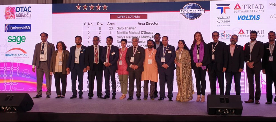 Parmita Debnath at District Toastmasters Annual Conference (DTAC 2019) in Dubai 2