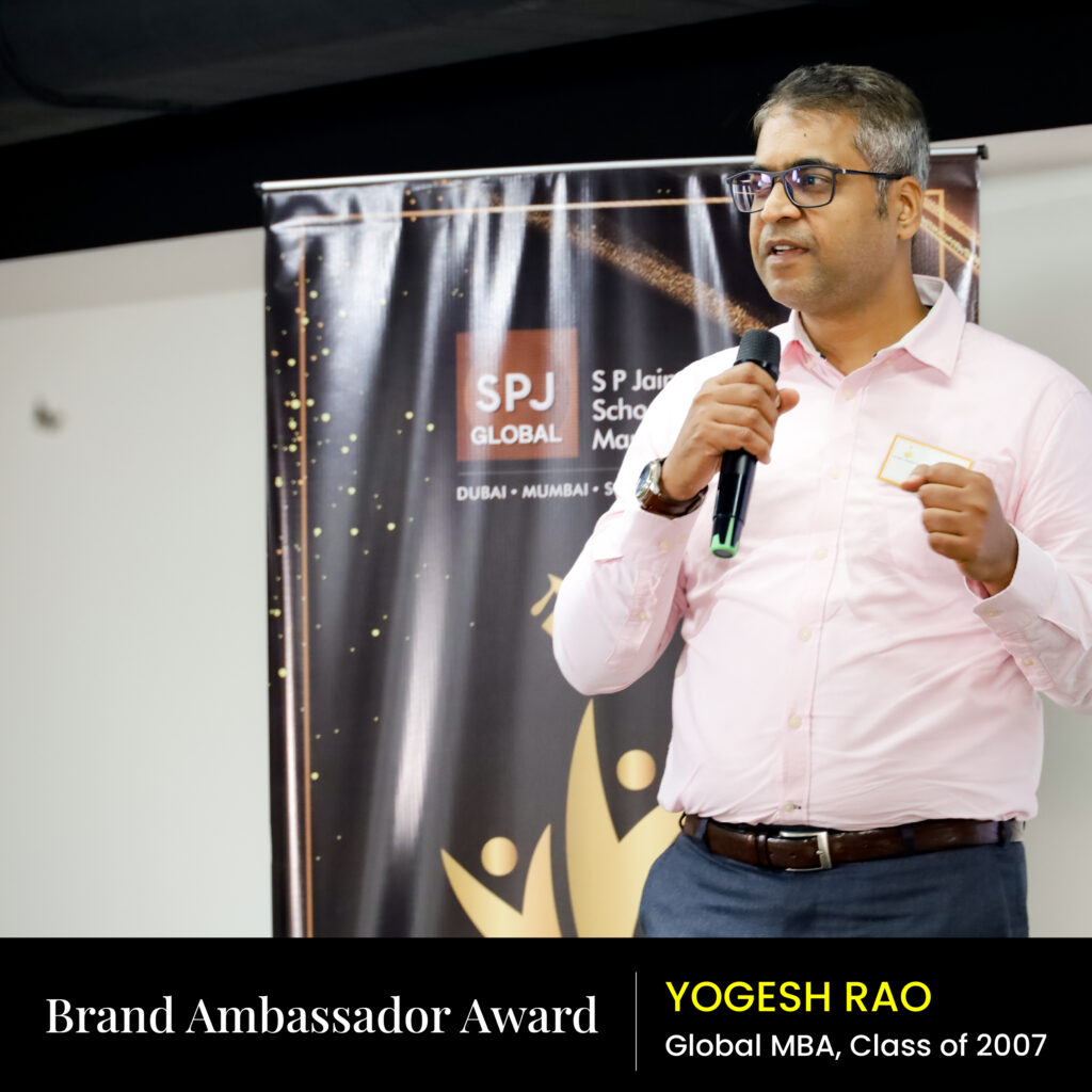 Yogesh Rao - Brand Ambassador Award